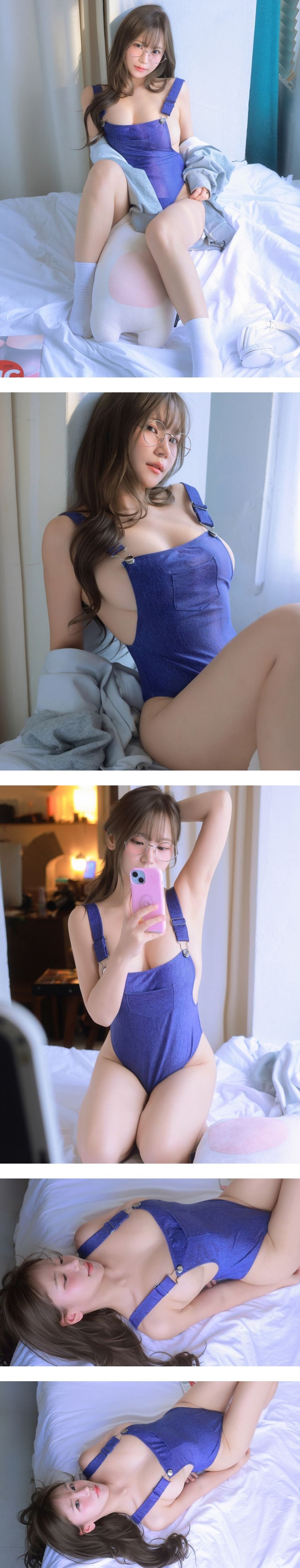 팬더티비 여캠 섹밍 노브라 남색 멜빵룩 몸매 ㄷㄷ