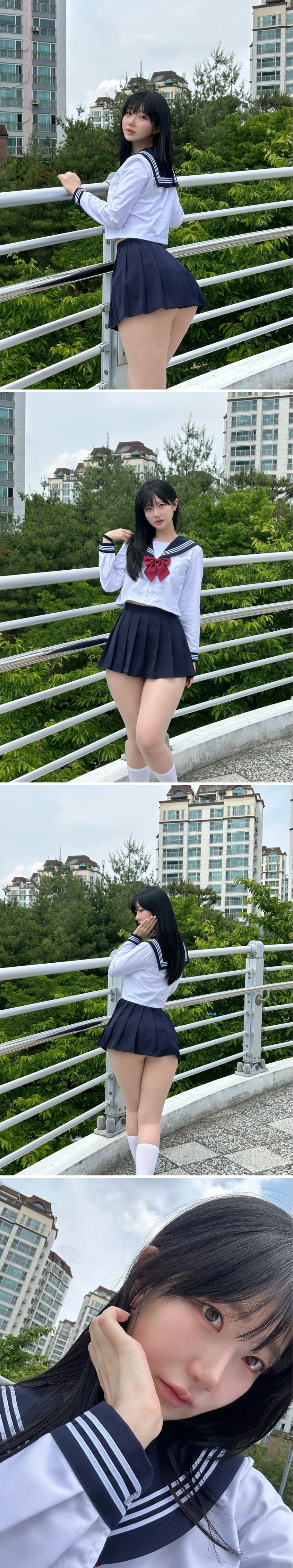 일본 교복 입은 신나린 엉벅지 이거 조작 아니라 진짜임?